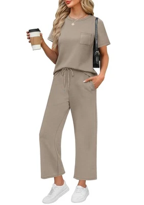 Matching Sets Women Clothing Summer Beach Travel Vacation Outfits 2 Piece Pet...