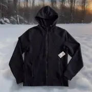 Amazon Essentials Active Sweat Zip Through Hoodie Jacket ~ Men’s S ~ Black ~ NEW