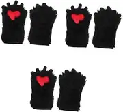 [DEARMAMY] Fingerless Cat Claw Gloves Paws Apparel Thermal Gloves Warm Gloves Plush Gloves Adorable Animal Gloves Cosplay Accessories Fun Animal Gloves Plush Fake Paw Gloves Polyester