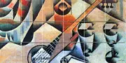Art Juan Gris Abstract Glasses Mural Ceramic Backsplash Tile 1021