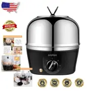 Compact Electric Egg Cooker - 30 Minute Timer & 304 Stainless Steel Design