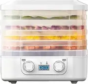 Mini Pet Snack Dryer, Electric 5 Trays Food Dehydrator Fruit Dryer, 35-70°C Dehydrator for Food and Jerky, Fruits, Herbs, Veggies, Snacks Air Dryer for Home Use Food White