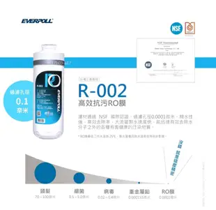 EVERPOLL愛惠浦科技 高效抗污RO膜濾心 R-002 (RO-900 直出式極淨純水設備專用濾心)