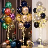 在飛比找momo購物網優惠-唯美仿空飄氣球樹地飄燈飾組1組(生日派對 氣球佈置 求婚告白