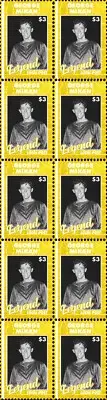 GEORGE MIKAN LAKERS BASKETBALL LEGEND MINT VIGNETTE STAMP STRIP OF 10 #2