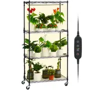 Plant Stand with Grow Lights 4 Tiers 45W 120 cm Tall Plant Grow Shelf