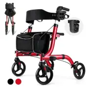 HSA/FSA Eligible Rollator Walker with Seat, Rolling Walkers for Seniors with ...