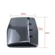 Carbon Fiber Car Air Flow Intake Scoop Hood Decorative Bonnet Cover Universal