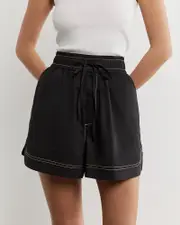 [Jag] Jag Women's Eden Cotton Pull On Short In Black Size 2Xs 2XS Black