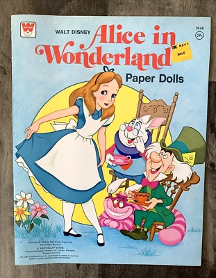 NEW Vintage 1976 Whitman ALICE IN WONDERLAND Paper Doll Book No. 1948 NOS UnCut