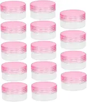 WOFASHPURET 20Pcs Travel Cream Bottles Pink Leak Cosmetic Containers for Toiletries Portable Empty Bottles for Creams and Lotions for Travel and Daily Use