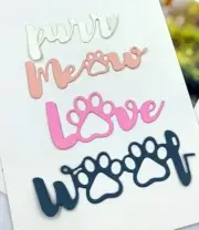 Dog & cat paw word metal cutting dies Card Making Scrapbooking Craft Dies