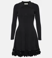 [Ulla Johnson] Ulla Johnson Cybil ruffled ribbed-knit minidress AU 14 red