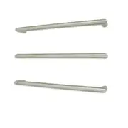 Radiant Brushed 650mm Round Single Bar Heated Towel Rail (Left or Right Wiring) BRU-SBRTR-650