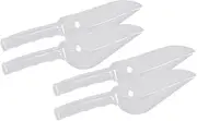 PRETYZOOM 4Pcs Reusable Plastic Ice Scoop Food Shovel for Ice Flour Sugar More Multi Purpose Kitchen Tool for Home Restaurant Outdoor Use