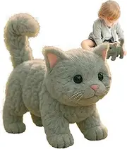 Cat Toys for Kids | Electric Cat Stuffed Animal | Cute Plush Interactive Toy for Home Offices Girls Boys Daughter Son Friends Thanksgiving Christmas Valentine's Day