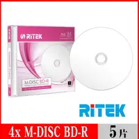 在飛比找momo購物網優惠-【RITEK錸德】M-DISC千年光碟 4x BD-R 25