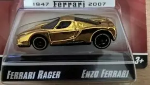 2007 風火輪 Hot Wheels ENZO FERRARI 紀念車 (金色打造) 慶祝法拉利汽車60週年 1/64