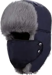 [Superfit] SPYXGS Winter Hat Warm Cap Ushanka Russian Trooper Trapper Hunting Cold Weather Cap Blue