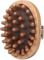 LHYILSWQ Wood Air Brush Massager Scalp Massager Tool Head Hair Scratcher Massage Brown