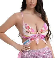 [Generic] Cute Half Tops Butterfly Suspender Belt Tang Tops