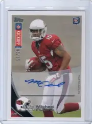 2012 TOPPS KICKOFF MICHAEL FLOYD GOLD AUTO RC #8/15 RARE ROOKIE