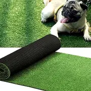 SHNOSU Artificial Grass Turf 0.4 Inch 3FTX10FT Synthetic Grass Mat Fake Grass Indoor Outdoor Rug Grass Carpet Custom Sized for Garden Lawn Landscape Balcony