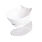 Non Slip Cat Bowls single Pet Bowls With Raised Stand Pet Food and Water Bowls For Cats Dogs Feeders Pet Products Cat Bowl - white