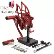 CNC Footrest Rearsets Footpegs Peg Fit Yamaha YZF R25/R3 2015-2024 2015 2016 17