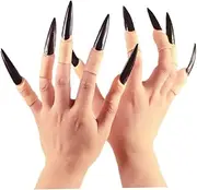 Nail Claws, Nail Claws False Nail 10PCS Arrow Claw Rings Cosplay Nail Finger Tips Party Halloween Prop Witch Claws Armor Finger Gothic Vampire Nails, Witches Finger Claws