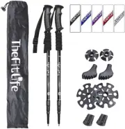 Nordic Walking Trekking Poles - 2 Sticks with Anti-Shock and Quick Lock Syste...
