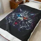Wolf Plush Blanket, Cozy Throw for Home Decor, Animal Lover Gift, Faux Fur