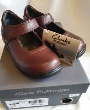 Clarks Platinum Active Air Petite School Shoes 10E NIB RRP $149.95