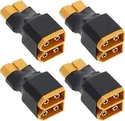 LT Easiyl 4pcs XT60 Female to 2 Male ESC Connector XT60 Parallel Capacity Increase Adapter for RC LiPo Nihm Battery ESC 1 in 2 XT60 Y Shape ESC Connector