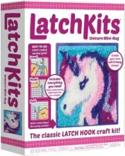 Unicorn LatchKits Latch Hook Kit for Wall Hangings Mini Rugs Color Coded New