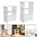 Side Table Small Bedside Table Bedroom Furniture Storage Shelf Versatile End