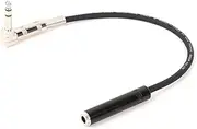 ROBAUN 6.35mm Male to Female Extension Cord Cable Right Angle Stereo 6.35 Male Female Adapter Line Wire Connector 1/4" Cable(Black,15m)