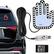 Car Gesture Light with Remote | Finger Gesture Light with Remote,Funny Finger, Rear Window Sign, Vehicle Gadget for Truck Warning Men Women Use