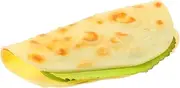 Uonlytech Realistic Fake Pancake Model Vivid Taco Simulation Food Prop for Restaurant Kitchen Decor and Display Unique Breakfast Decoration Workmanship Lifelike Appearance