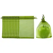 50/100PCS Garden Fruit Protection Net Bags Insect Proof Drawstring Mesh Organza