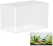 Aquarium for Betta Fish, Small Borderless Aquarium - Miniature Frameless Jar for Shrimp and Crabs - Decorative Aquatic Habitat for Temporary Spaces
