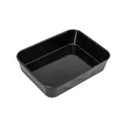 Bakemaster Enamel 35x6cm Deep Roaster Tray Rectangle - Black