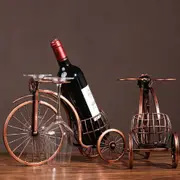 Metal Retro Bicycle Wine Bottle & Glass Rack Holder Rack Stand 34x33cm