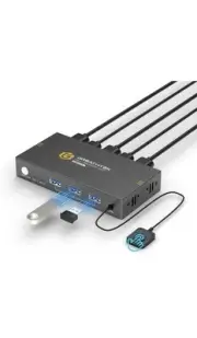 KVM Switches 2 Port 8K60Hz, GREATHTEK KVM Switch HDMI Share USB Devices