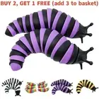 3D Slug Toy Decompression Fidget Sensory Flexible Stress Relief Kids Childs Gift
