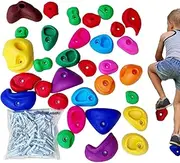Climbing Holds for Kids | Rock Wall for Kids,Multi-Colored Climber Grips Includes Mounting Hardware for Training Indoor Home School Backyard