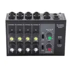 Audio Mixer 8 Channel Input Mono Stereo Sound Mixing Console Low Noise ECM