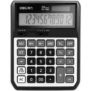 XIAOMI Ecosystem 1582 Calculator 12 Digit Dual Power Battery and Solar Powered Metal Panel Automatic On/Off Business Finance Office School Desktop Voice Calculator
