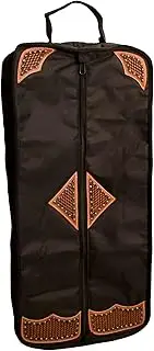 Tahoe Premium Durango Western Halter, Bridle/Headstall Carry and Storage Bag - Three Layer Waterproof Padded Construction with Hand Grip - Folds for Easy Storage - Hand Tooled Basket Weave Leather Accents