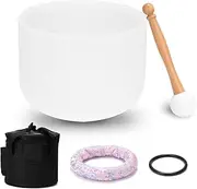 440HZ Crystal Struck Bowl Ritual Music Yoga Meditation Singing Bowls with Storage Bag Percussion Instruments Multicolor183 Note F